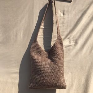 SAK crocheted shoulder bag taupe/beige
